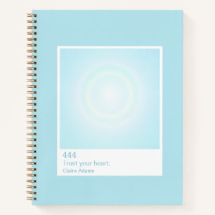 Cyan Blau Aura Swatch Engel Zahl Notizbuch