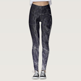 Cyan-blaue Beschaffenheits-Federn - Leggings