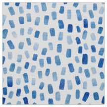 Cyan-Blue Aquarelldashes poplin-Polyester