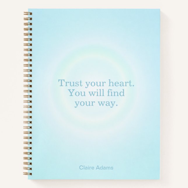 Cyan Blue Aura Message Notebook Notizbuch (Vorderseite)