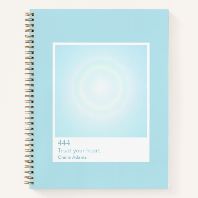 Cyan Blue Aura Swatch Angel Number Notebook Notizbuch (Vorderseite)