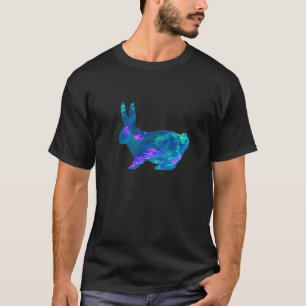 Cyan Blue Violet aquamarines Kaninchen für Tiere T-Shirt