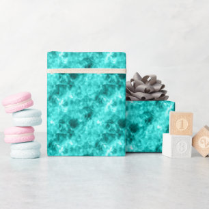 Cyan Crumpled Texture Geschenkpapier