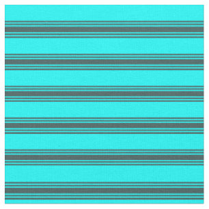 Cyan & Dark Slate Gray Lines/Stripes Muster Stoff