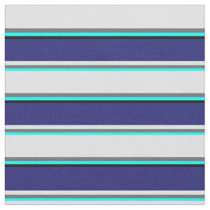 Cyan, Dim Gray, Lavender, Midnight Blue & Black Stoff