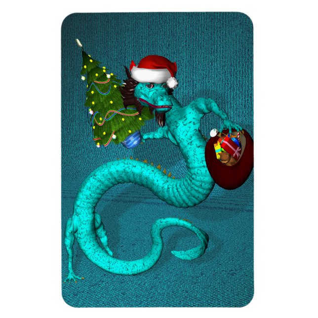 Cyan Dragon Magnet (Vertikal)