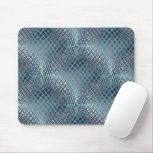 Cyan gezeichnet, der wie ein Gewirr aus Fischernet Mousepad