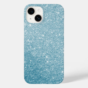 Cyan Glitzer Style Case-Mate iPhone 14 Hülle