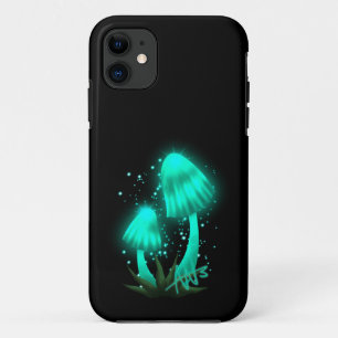 Cyan Glows Mushroom Phone Case