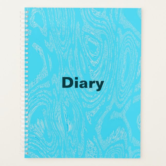 Cyan Ice Spiral Notebook Planer (Vorderseite)