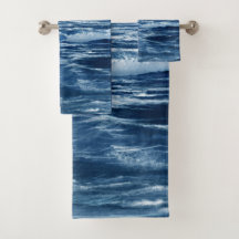 Cyan Navy Blue Night Sea