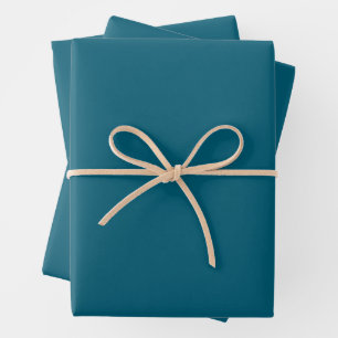 Cyan profond tendance - Jeu de feuilles de papier 