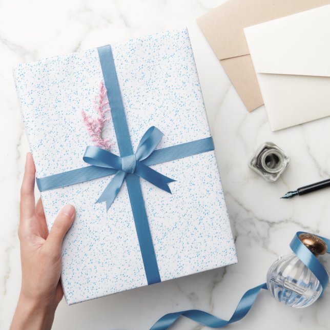 Cyan Rain Glossy Wrapping Paper Geschenkpapier (Schenken)