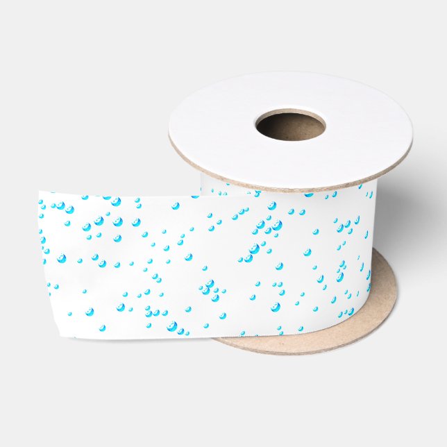 Cyan Rain Ribbon Satinband (Spule)