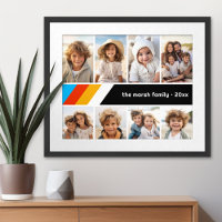 Cyan Retro Strip - 8 Fotomaterial