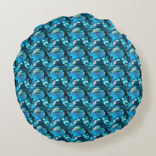 Cyan Rundes Kissen