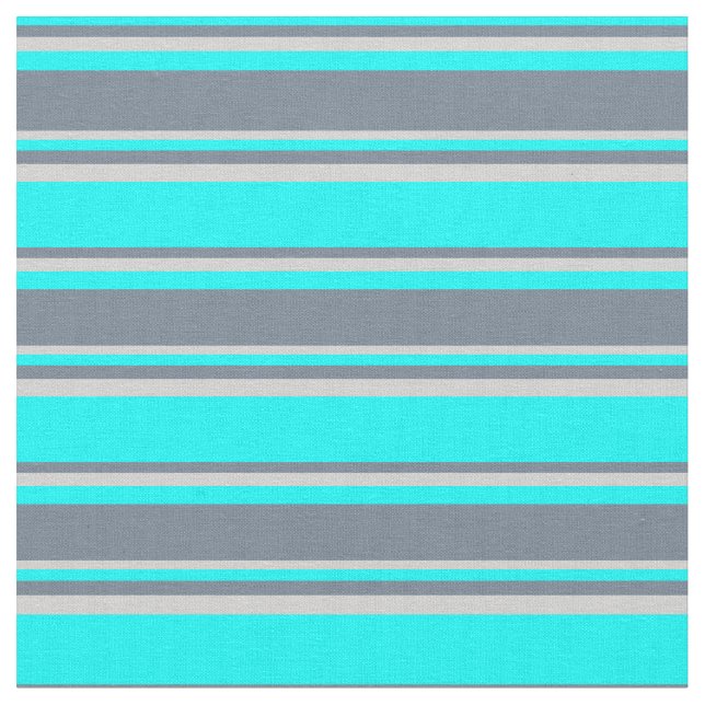 Cyan, Schiefergrau und hellgraues Muster Stoff (Nahaufnahme)