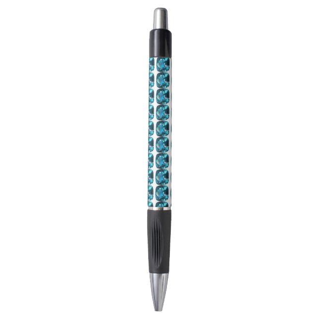 Cyan Sky Blue Kugelschreiber (Vorderseite Vertikal)