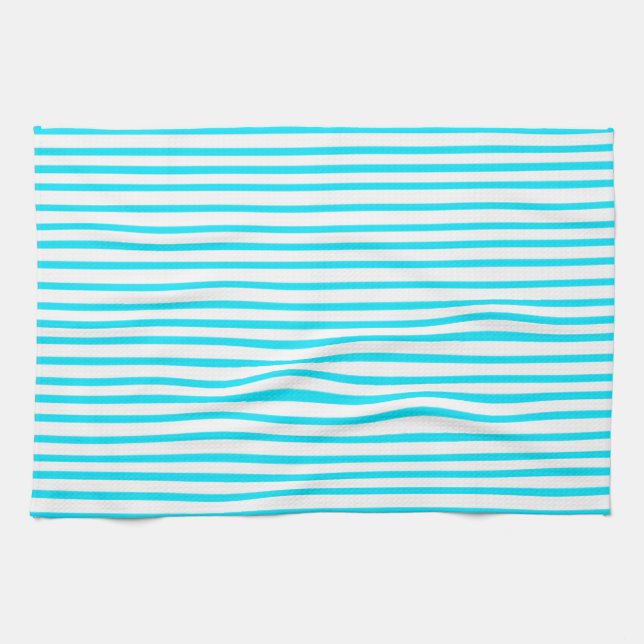 Cyan Stripe Geschirrtuch (Horizontal)