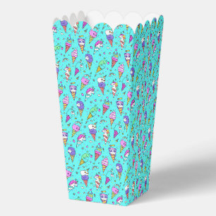 Cyan süßes Eiscreme kann Einhorn Muster Geschenkschachtel