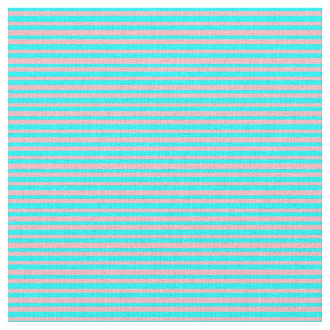 Cyan und hellrosa farbene Streifen Stoff (Nahaufnahme)