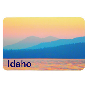 Cyan und Lachs Sunset Magnet