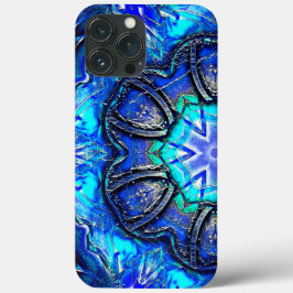 Cyan und sehr blau Kaleidoskop von Wachs Farbe thr Case-Mate iPhone Hülle
