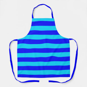 Cyanblaue Streifen Design  Schürze