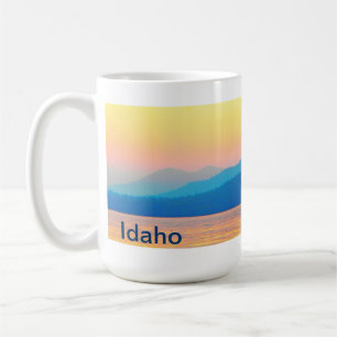 Cyaner und Lachsrosa Sonnenuntergang Kaffeetasse