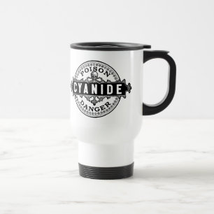 Cyanid Vintage Style Giftlabel Reisebecher
