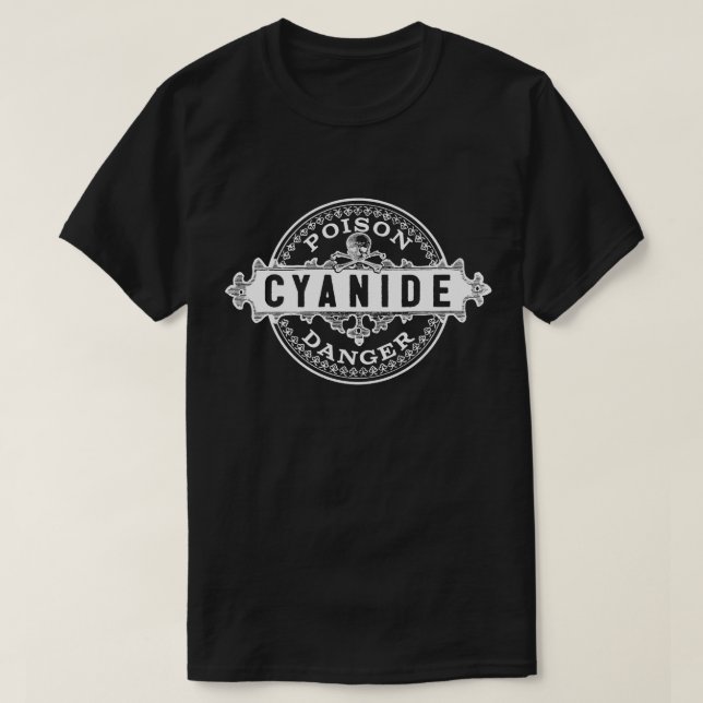 Cyanide Vintag Style Poison Label T - Shirt (Design vorne)