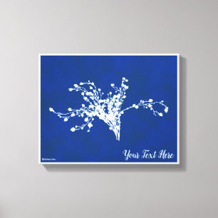 Cyano Print Berries Leinwanddruck