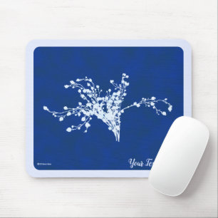 Cyano Print Berries Mousepad