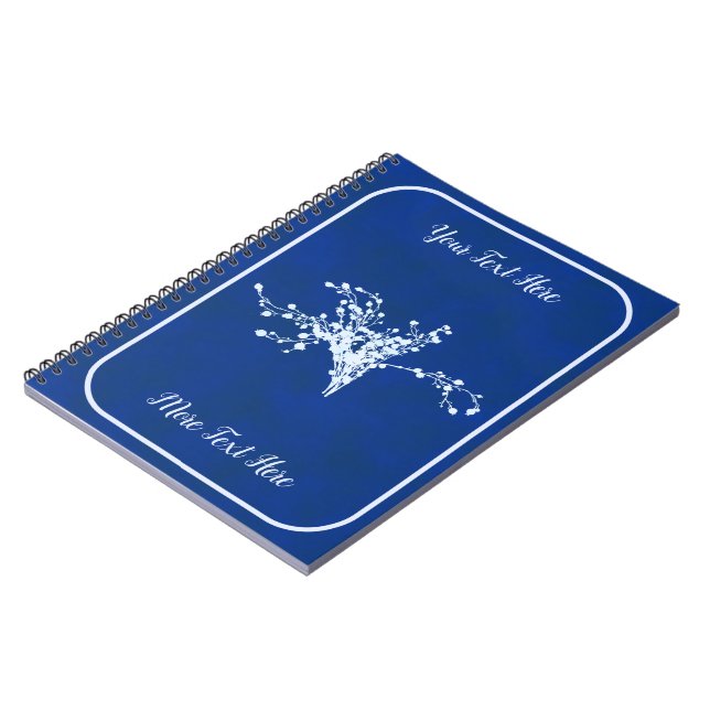 Cyano Print Berries Notizblock (Linke Seite)