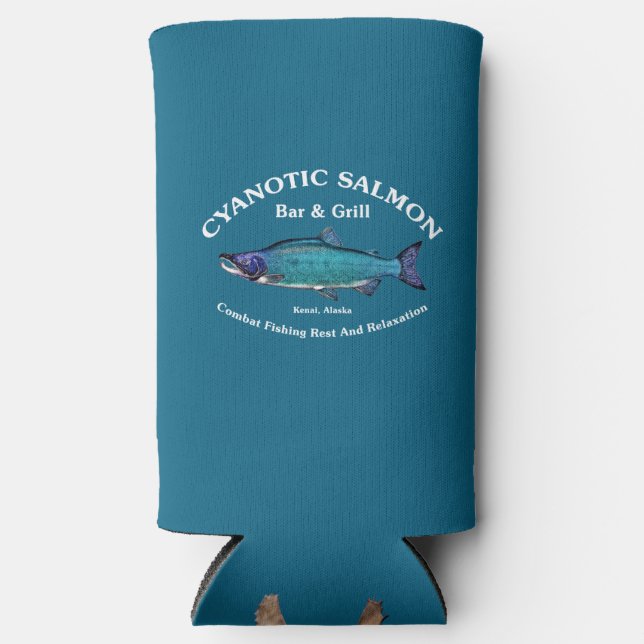 Cyanotic Lachs Bar & Grill Dosen kühlen Selters Dosenkühler (Vorderseite)