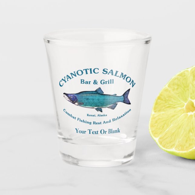 Cyanotic Lachs Bar & Grill Schnapsglas (Vorderseite)
