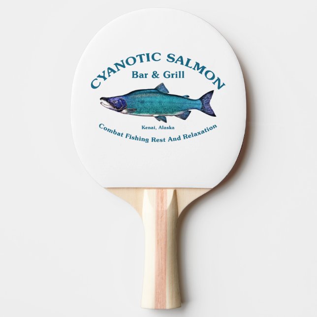 Cyanotic Lachs Bar & Grill Tischtennis Schläger (Vorderseite)