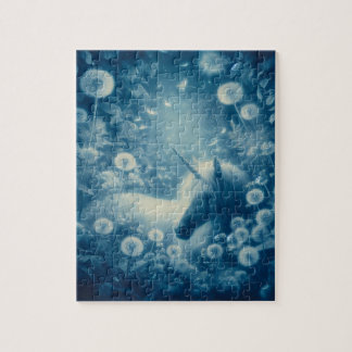 Cyanotype Dandelion Unicorn Dreams