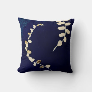 Cyanotype Fern Throw Pillow Kissen