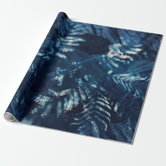 Cyanotype Umhüllungspapier Mimosa/Fern Geschenkpapier