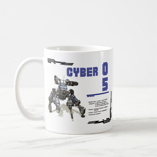 Cyber 05 Mech Robot Design Kaffeetasse (Links)