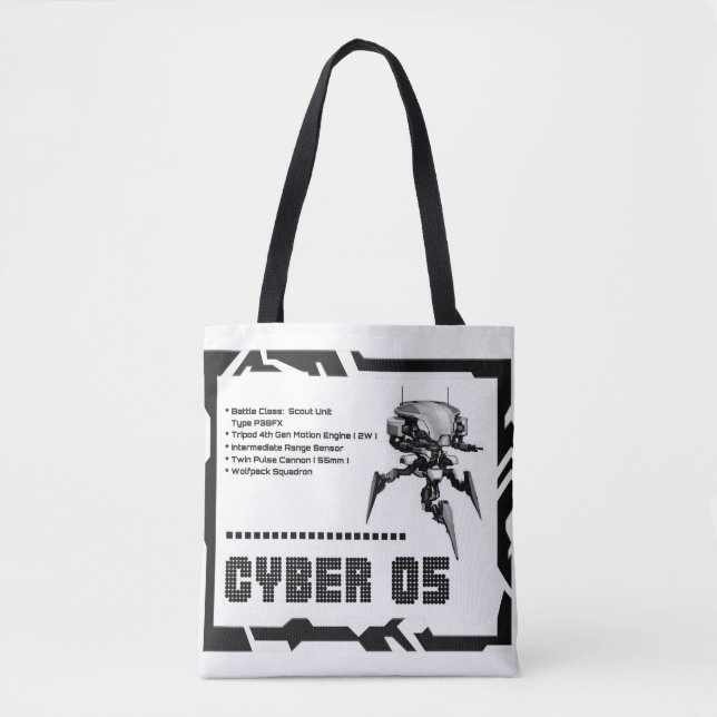 Cyber 05 Mech Robot Design Tasche (Vorderseite)