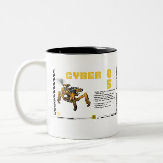 Cyber 05 Mech Robot Design Zweifarbige Tasse