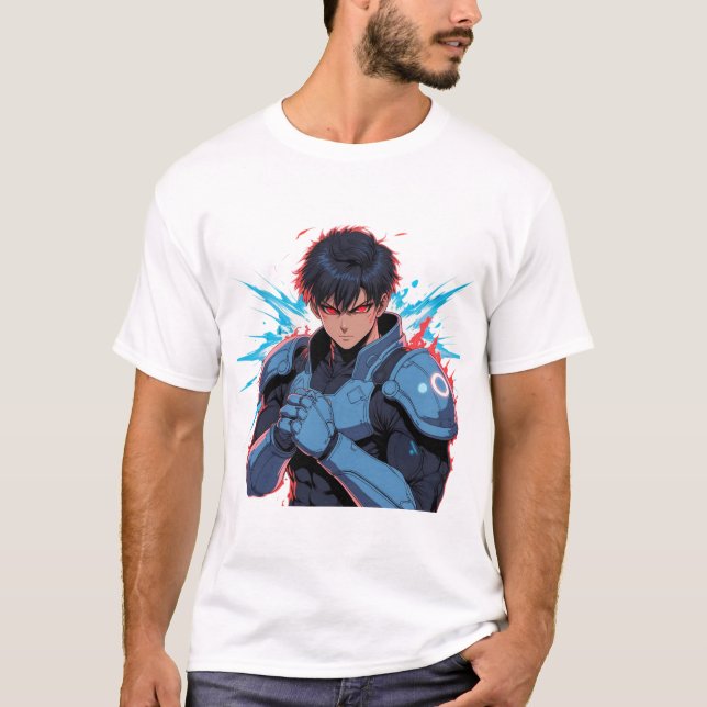 Cyber Anime Warrior T - Shirt (Vorderseite)