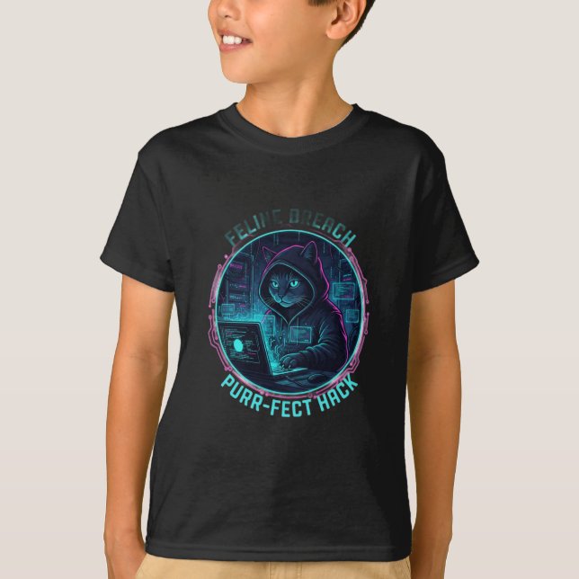Cyber-Anonymous-Style-Hacker-Shirt T-Shirt (Vorderseite)