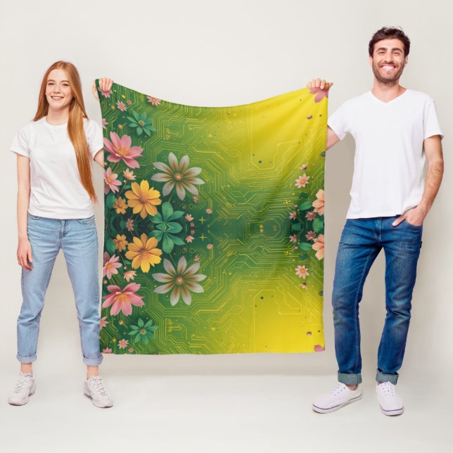 Cyber Chartreuse Fleecedecke (Beispiel)