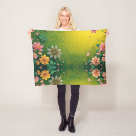 Cyber Chartreuse Fleecedecke