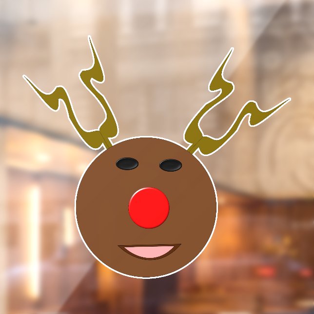 Cyber Christmas Reindeer Fensteraufkleber (Blatt 2)