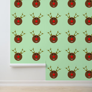 Cyber Christmas Reindeer Gemustert Tapete