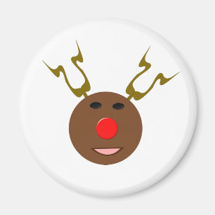 Cyber Christmas Reindeer Magnet